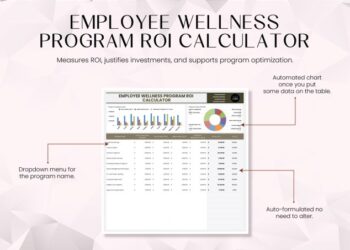 Employee Wellness Program ROI Calculator Template in Google Sheets ...